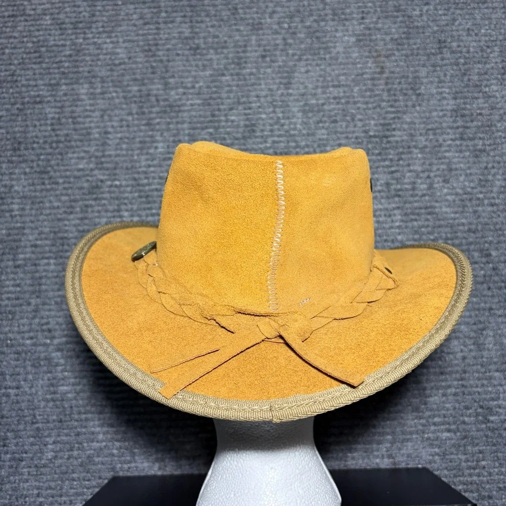 Barmah Hats USA Suede Leather Outback / Bush Hat Item #1094 - Suede Narrow Brim